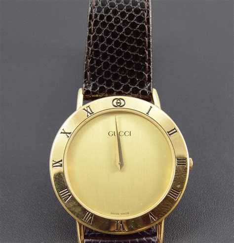 black leather gucci watch adn gold gucci watch|Gucci men watches clearance.